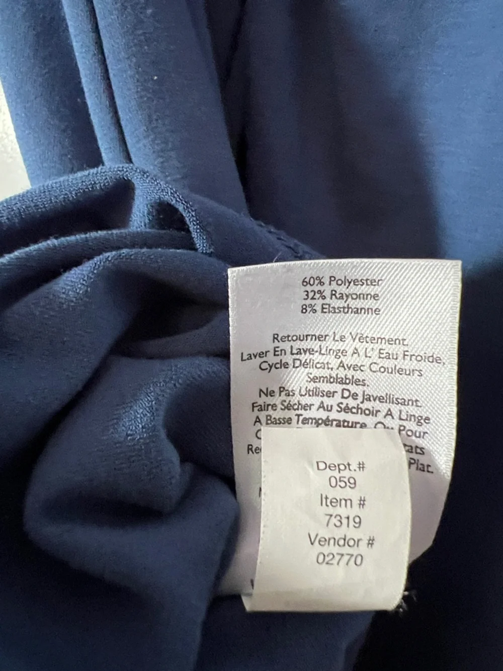 NWOT Eddie Bauer Sleeveless V-Neck Twist-Front Dress — Slate Blue size small